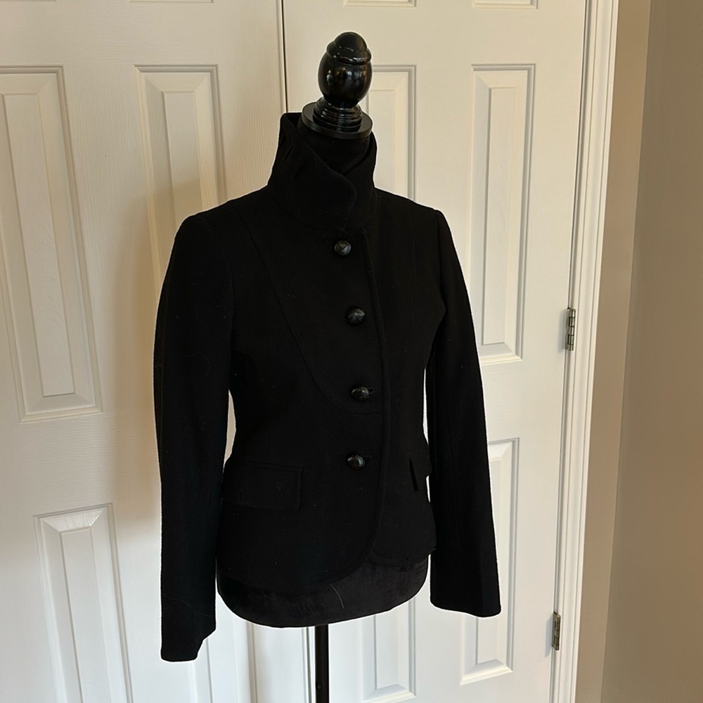 Wool J.Crew coat. Size 4. Black